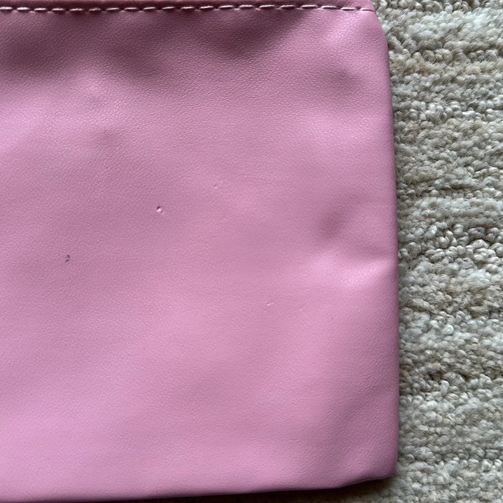Vintage LITTLE MISS CHATTERBOX Pink Zipper Vinyl Pencil Pouch